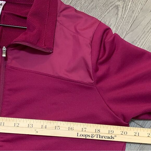 ADIDAS Cold Performance Jacket Women’s Large Berry Full Zip Pockets. - Picture 11 of 16